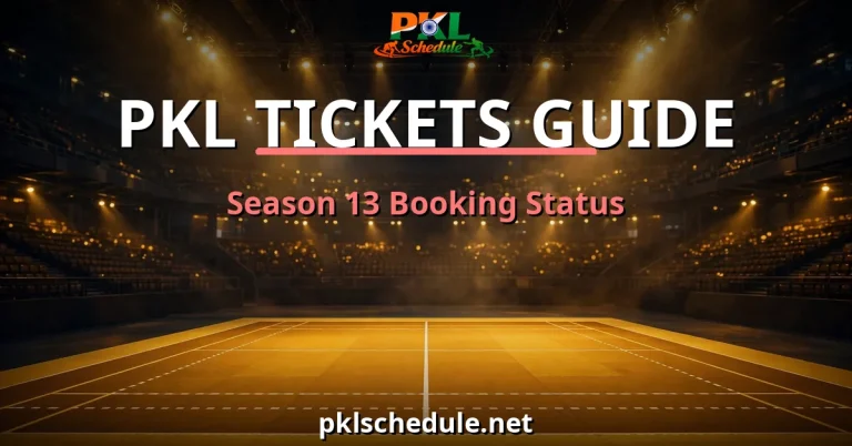 pkl tickets — Season 13 booking status and how tickets open after fixtures graphic