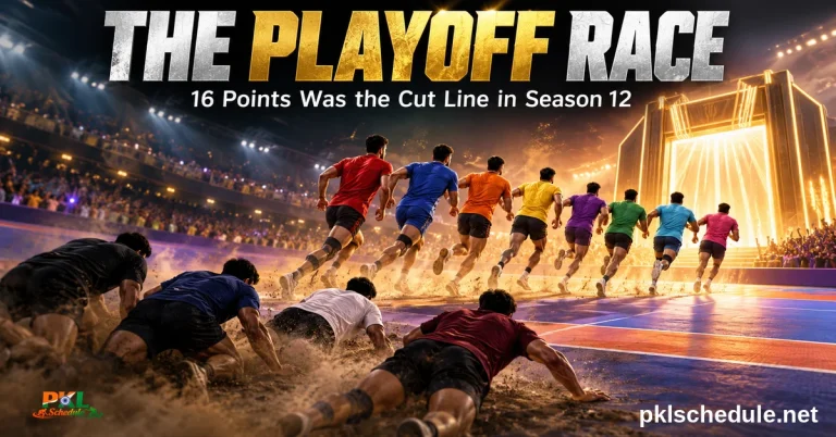 Season 12 playoff race — 16 points was the cut line
