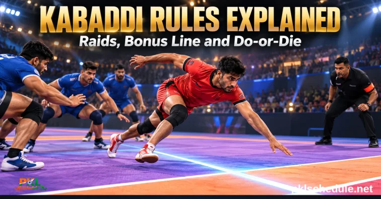 Kabaddi rules explained — raids, bonus line and do-or-die
