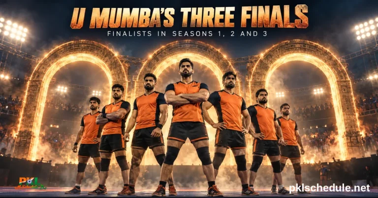 U Mumba three finals — finalists in Seasons 1, 2 and 3
